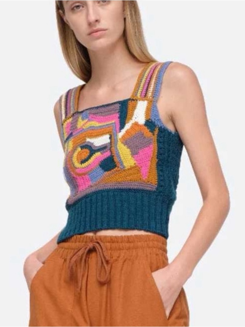 Sea NY Coty multicolor hand knit tank
